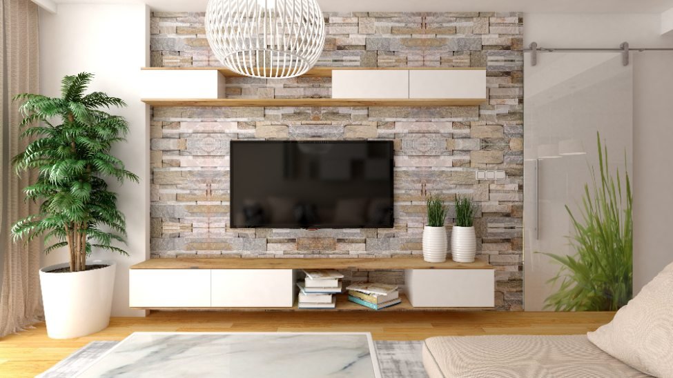 Stylish TV wall design